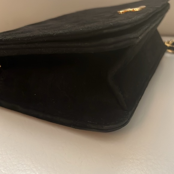 Vintage Chanel Mini Flap Black Suede 24k GP - Picture 4 of 9